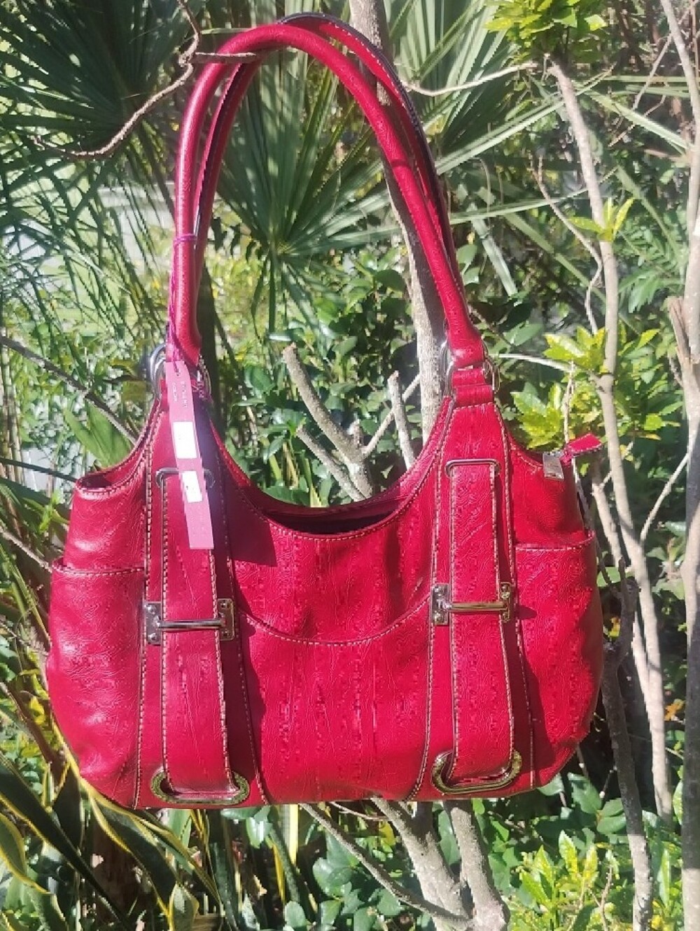 Tosca New Red Leather Shoulder Bag - Picture 3 of 7